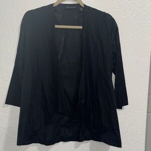 INC Black Open Front light 100% cotton jacket cardigan